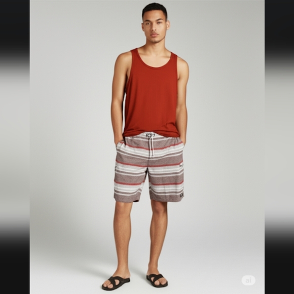 BILLABONG striped mens hybrid swim shorts, size 31 waist - Picture 1 of 6